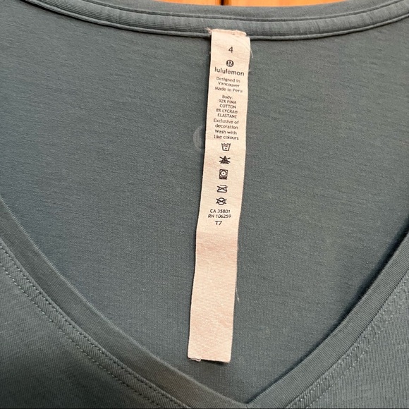 Lululemon Teal Tee Shirt Size 6 - Picture 5 of 6